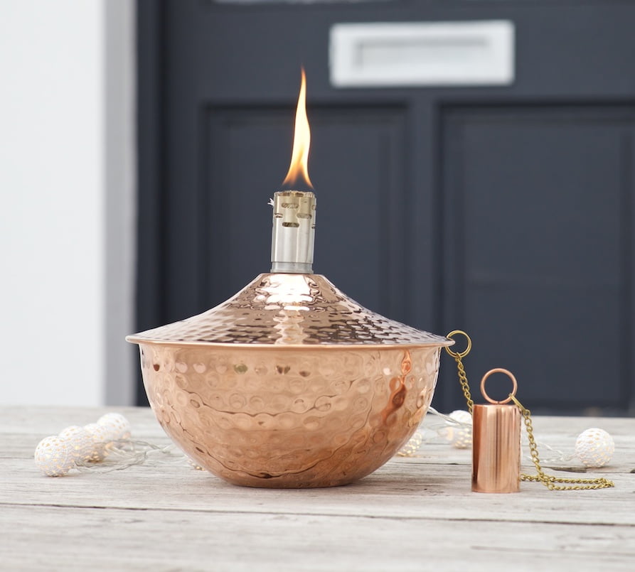 Garden Oil Lamp ROMA COPPER