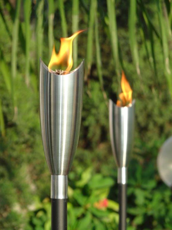 garden oil torch silver