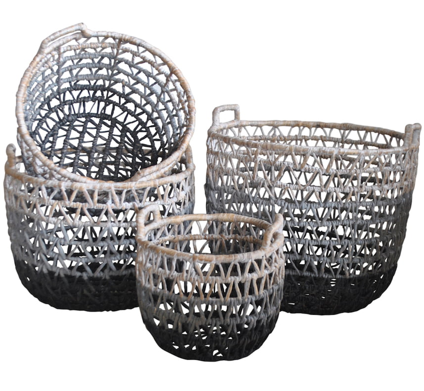 Rattan storage basket