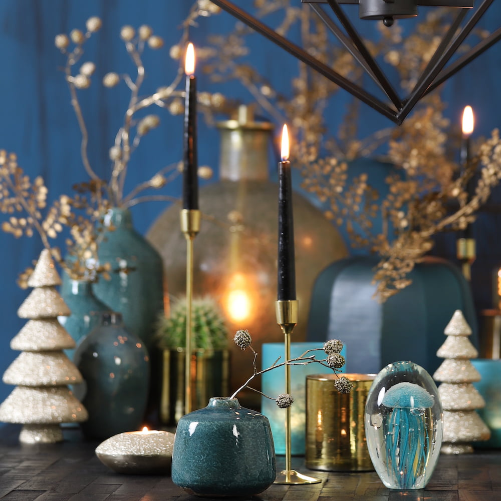 Gold candle holders set 2