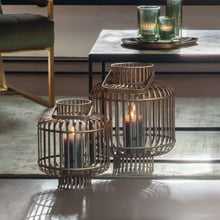 Large bronze hurricane indoor lantern