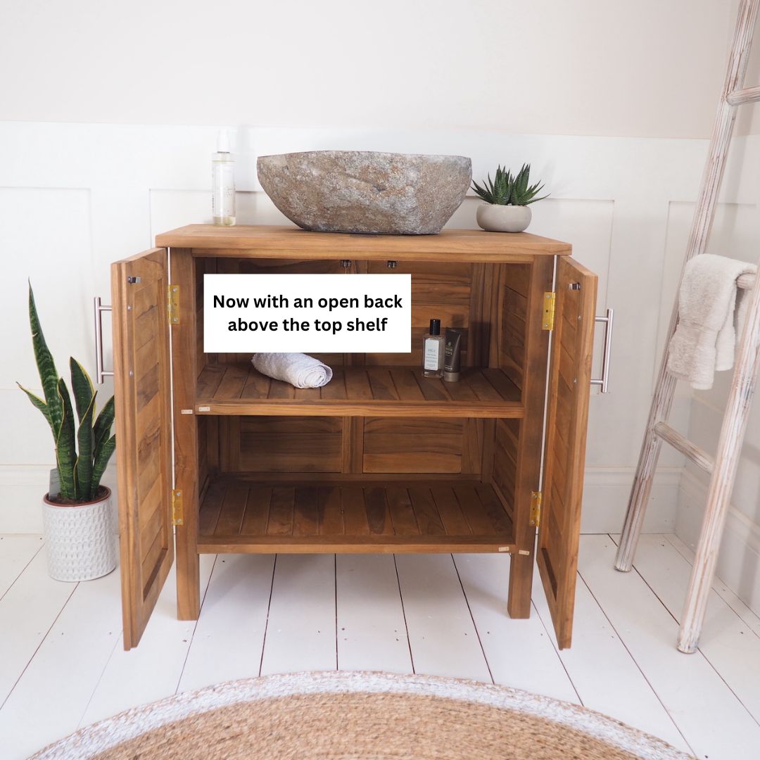 wooden bathroom unit