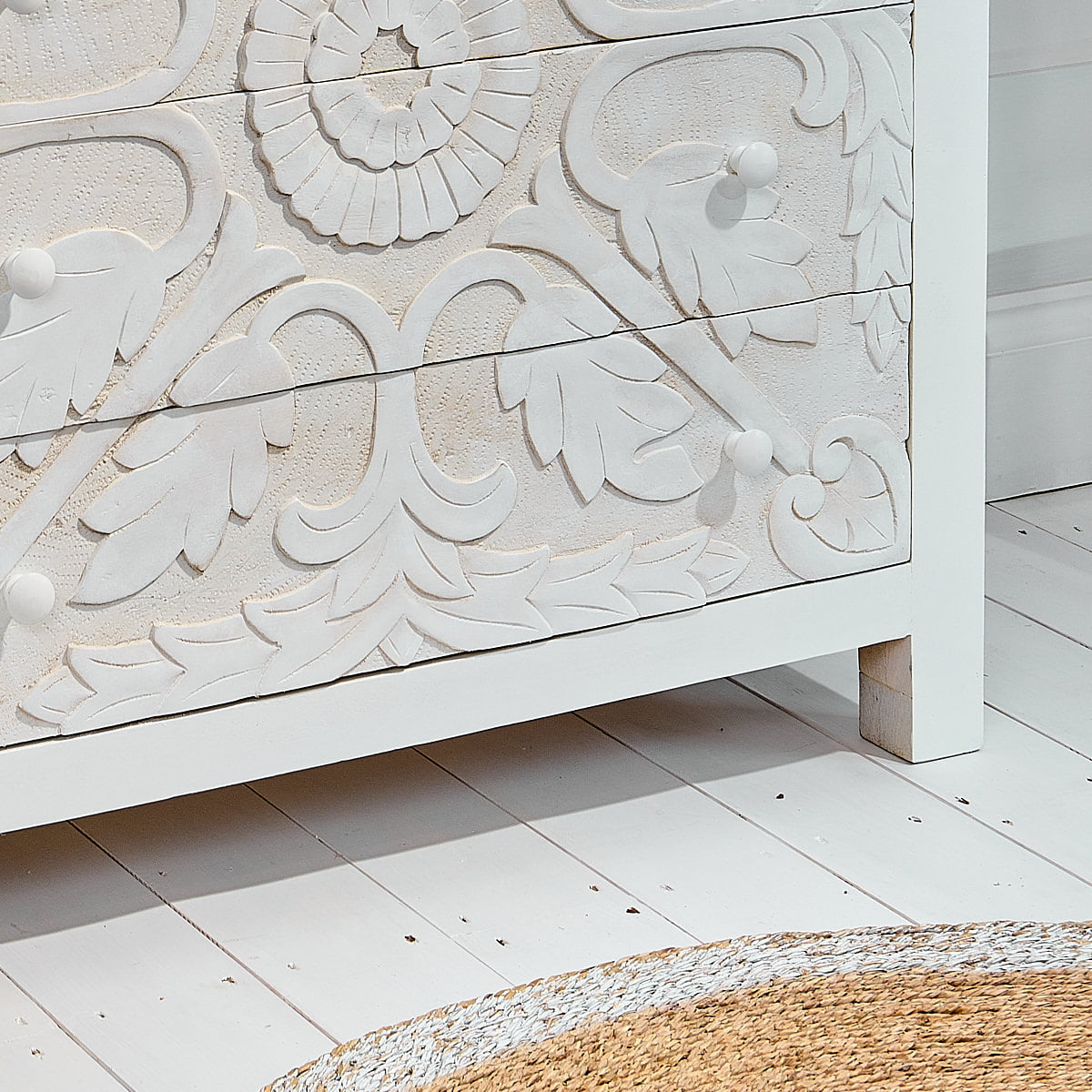 Legs of Chest of Drawers White - Ella