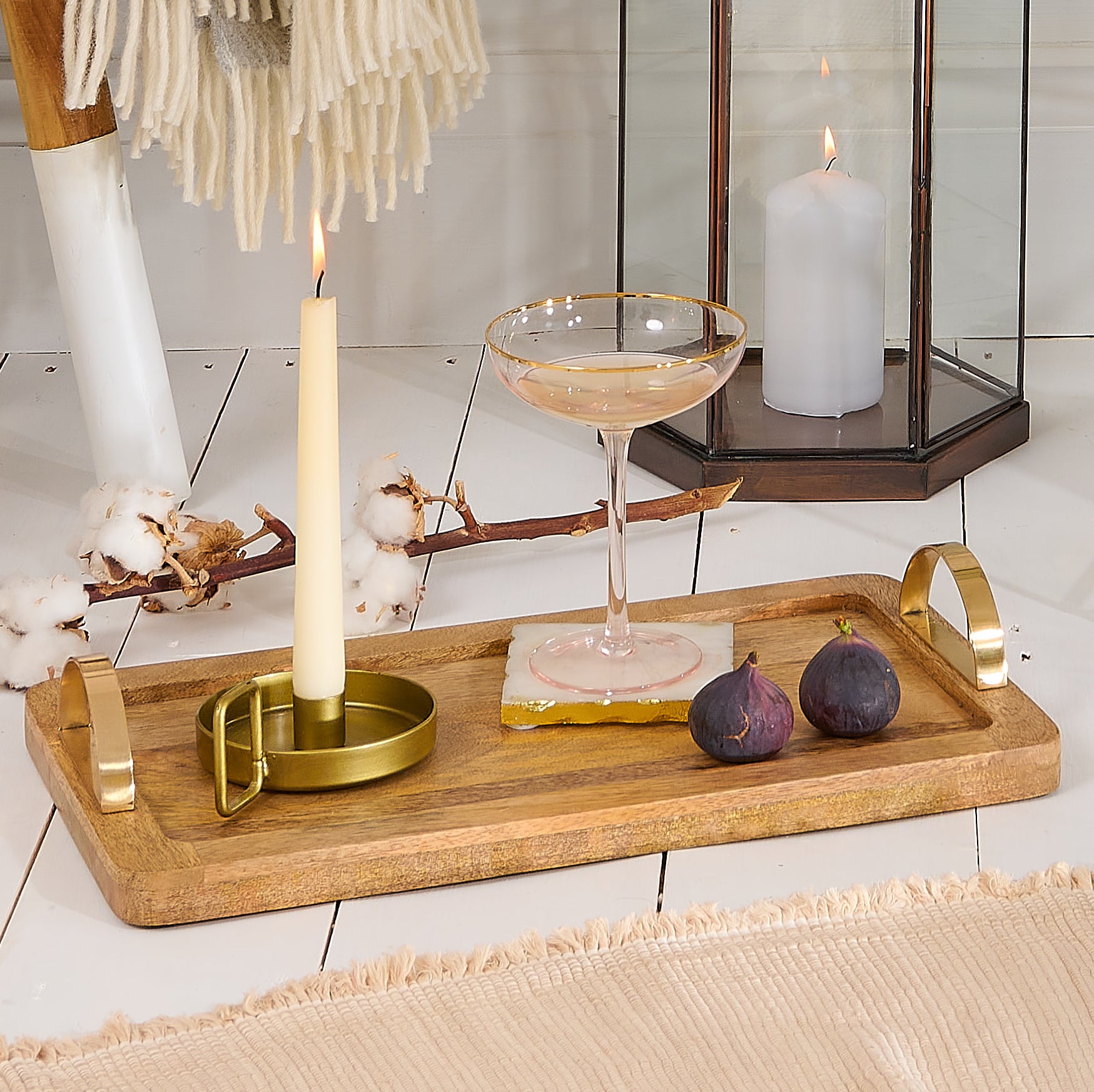 Wooden serving tray