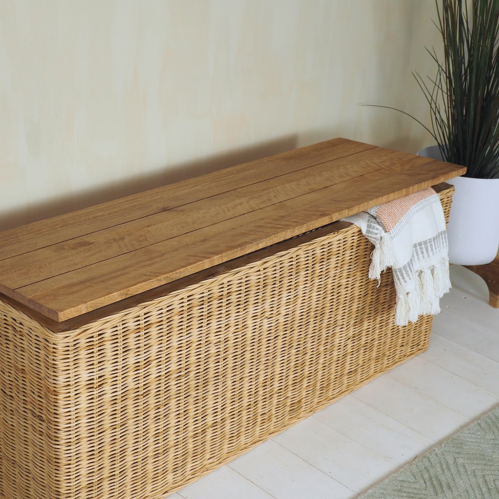 Wicker Storage Trunk
