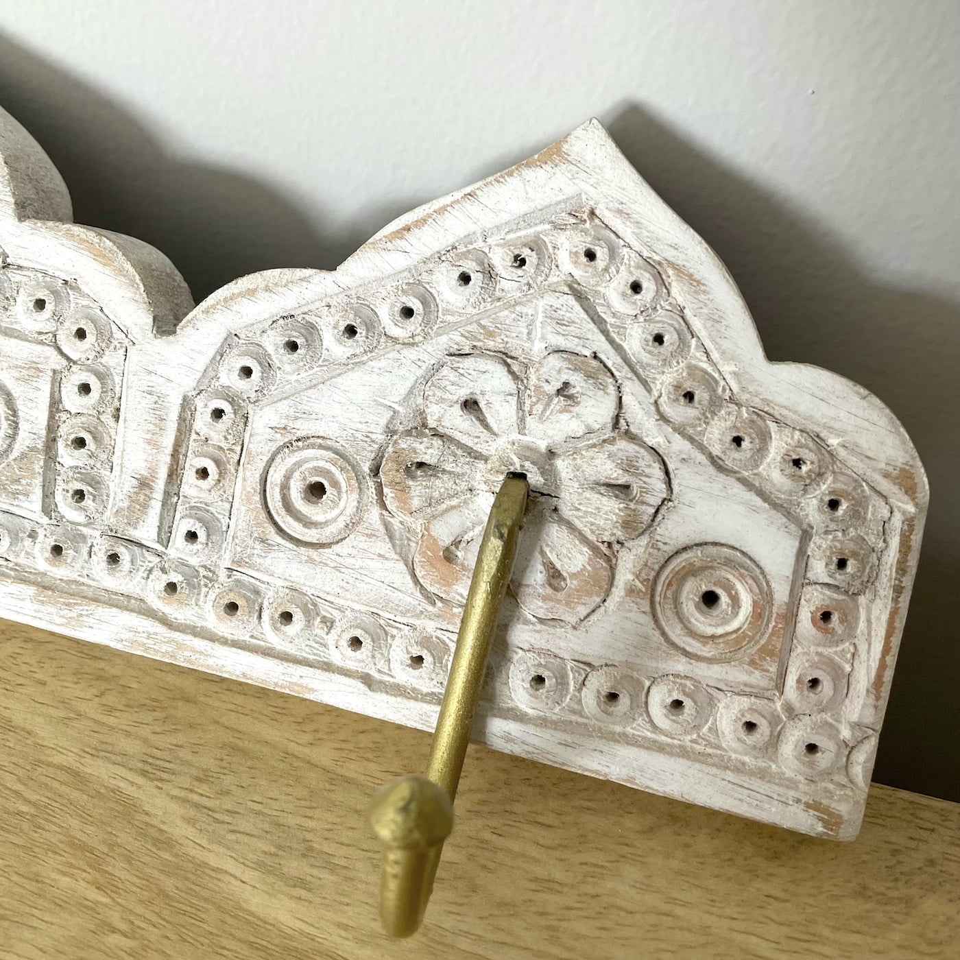 White wall coat hooks