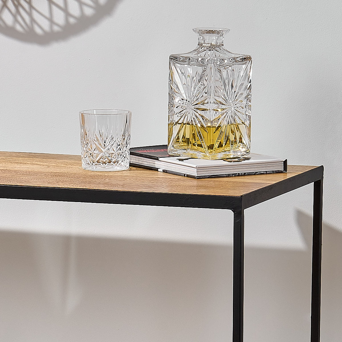 Industrial Hallway Console Table with Shelf