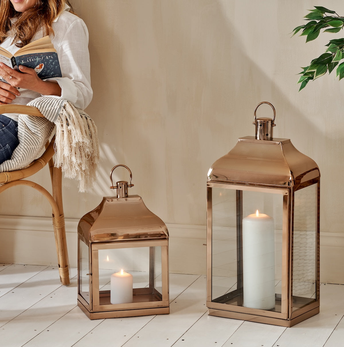 Copper Candle Lanterns