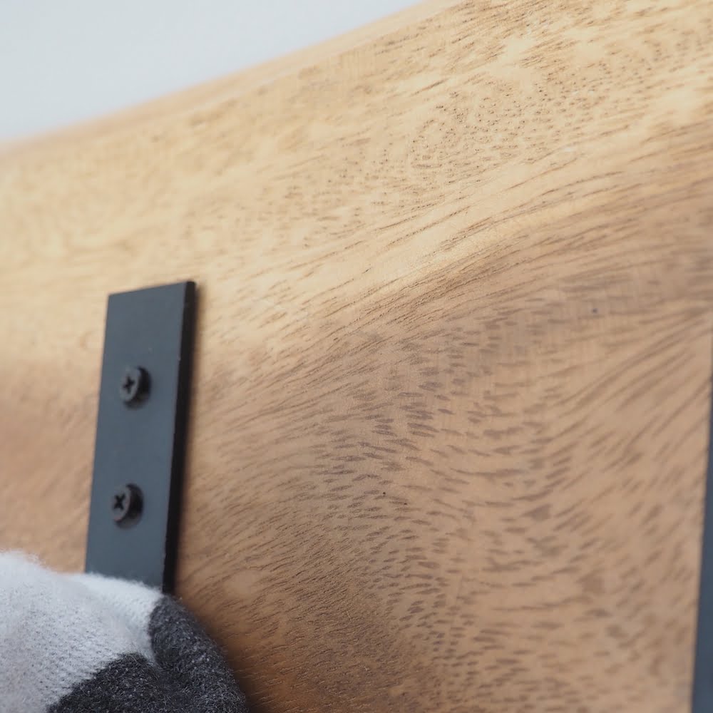 Black coat hooks wood