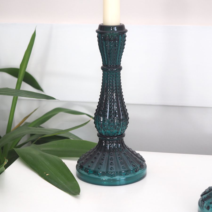 Vintage glass candle holder