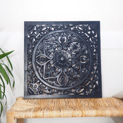 Carved wood wall art