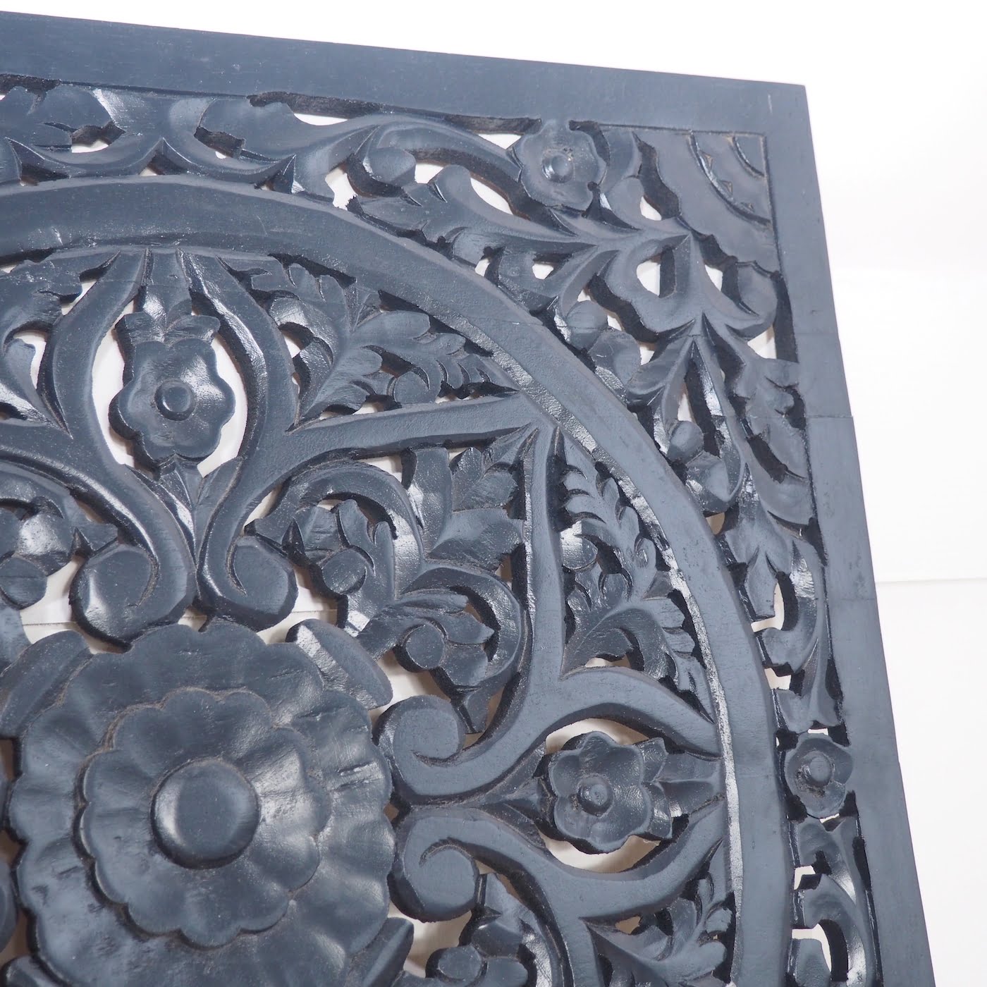 Carved wood wall art