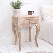 Bedside Table Whitewash - Amelie