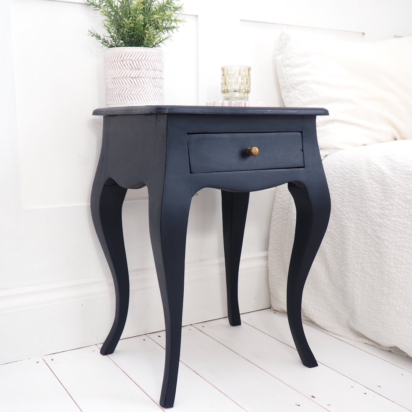 Navy Bedside Table Navy - Amelie
