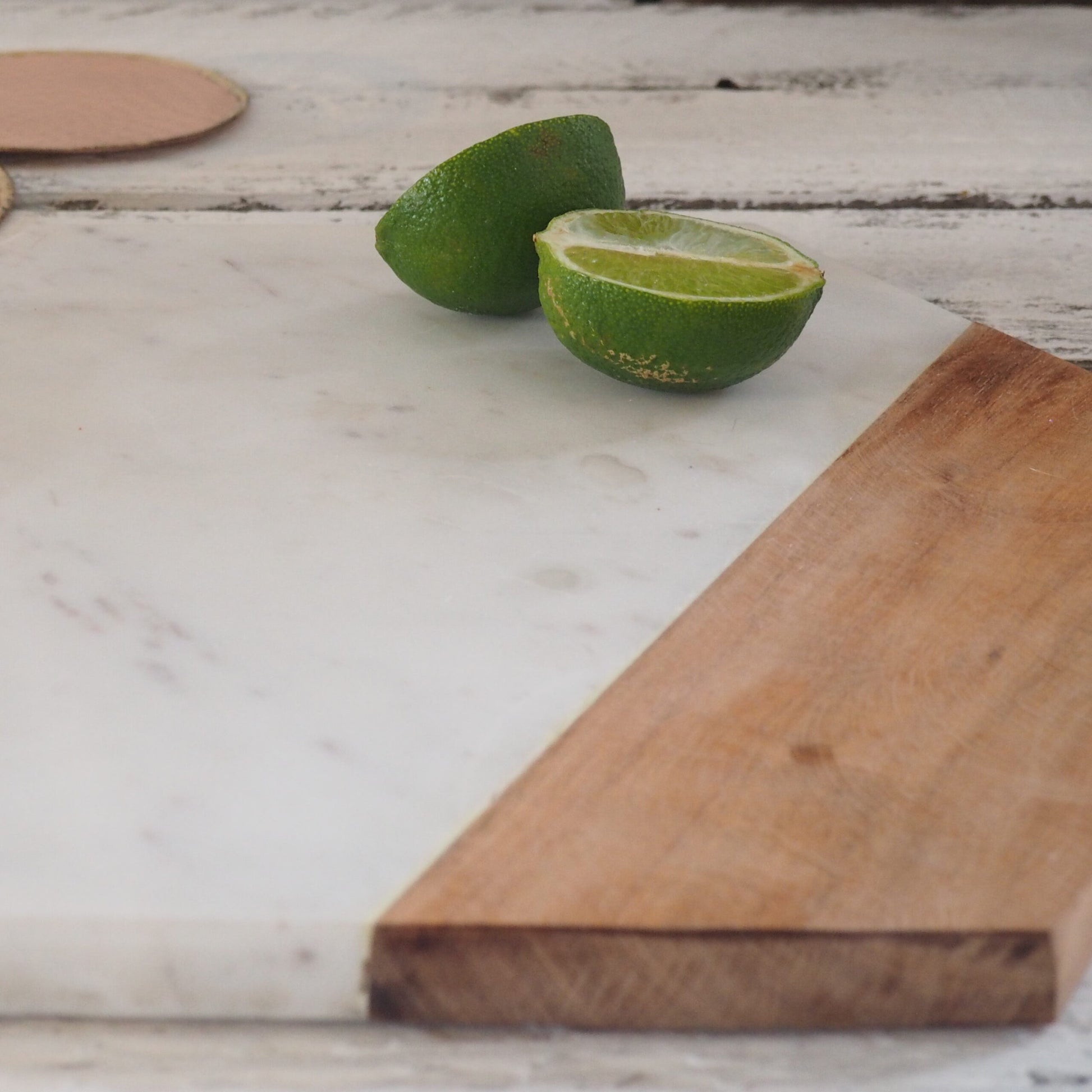 Marble and wood cutting board