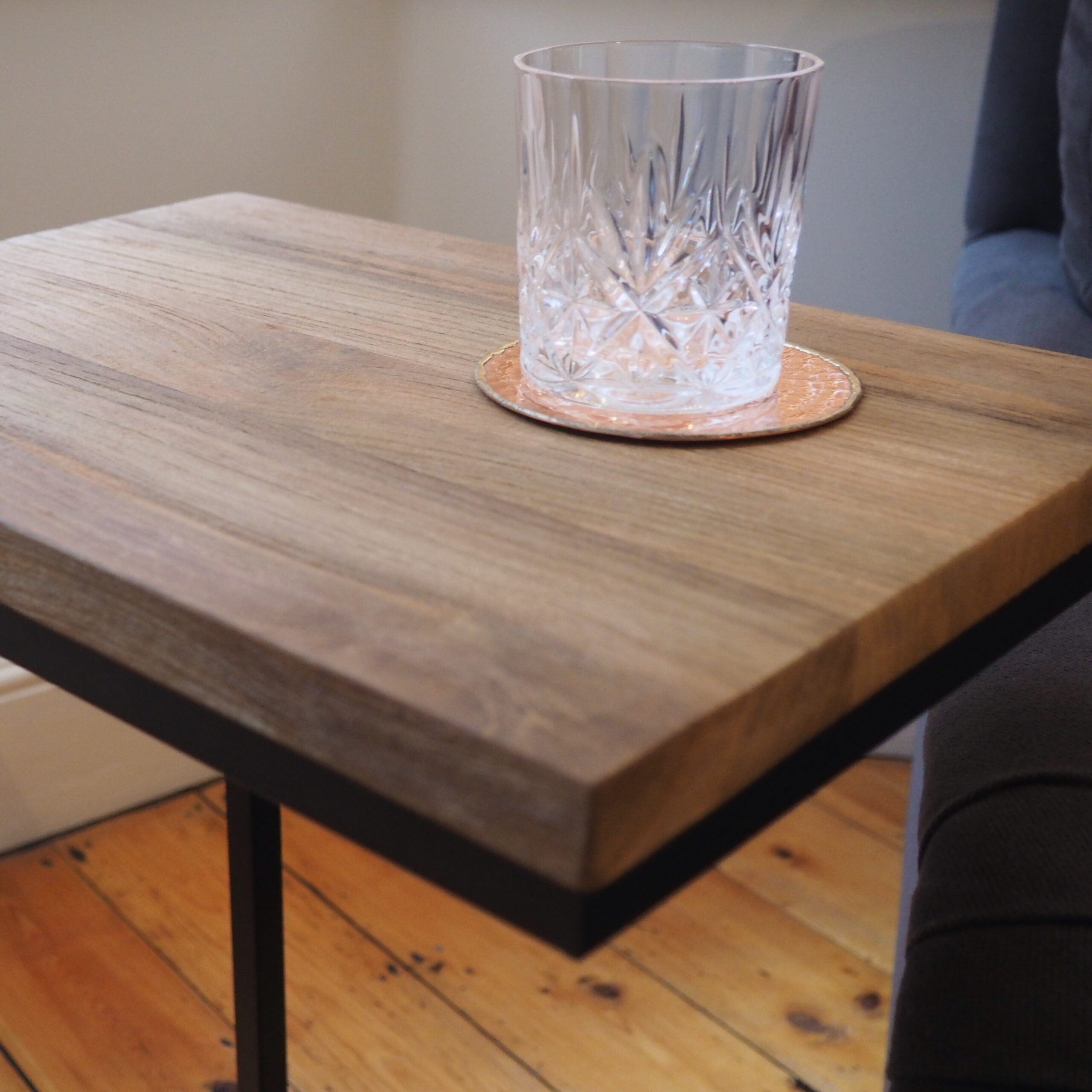Industrial Over Arm Sofa Table