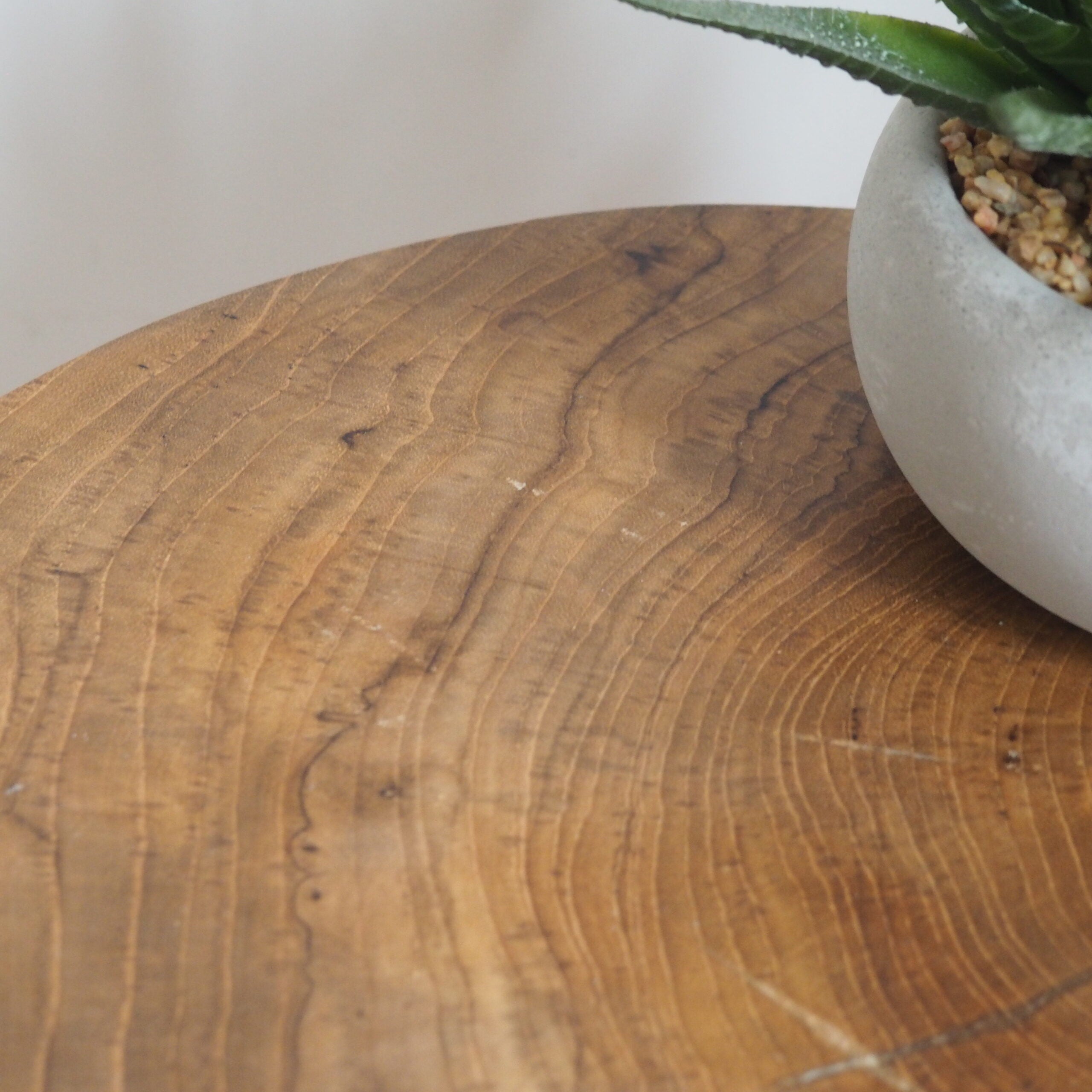 Industrial Side Table Tree Trunk