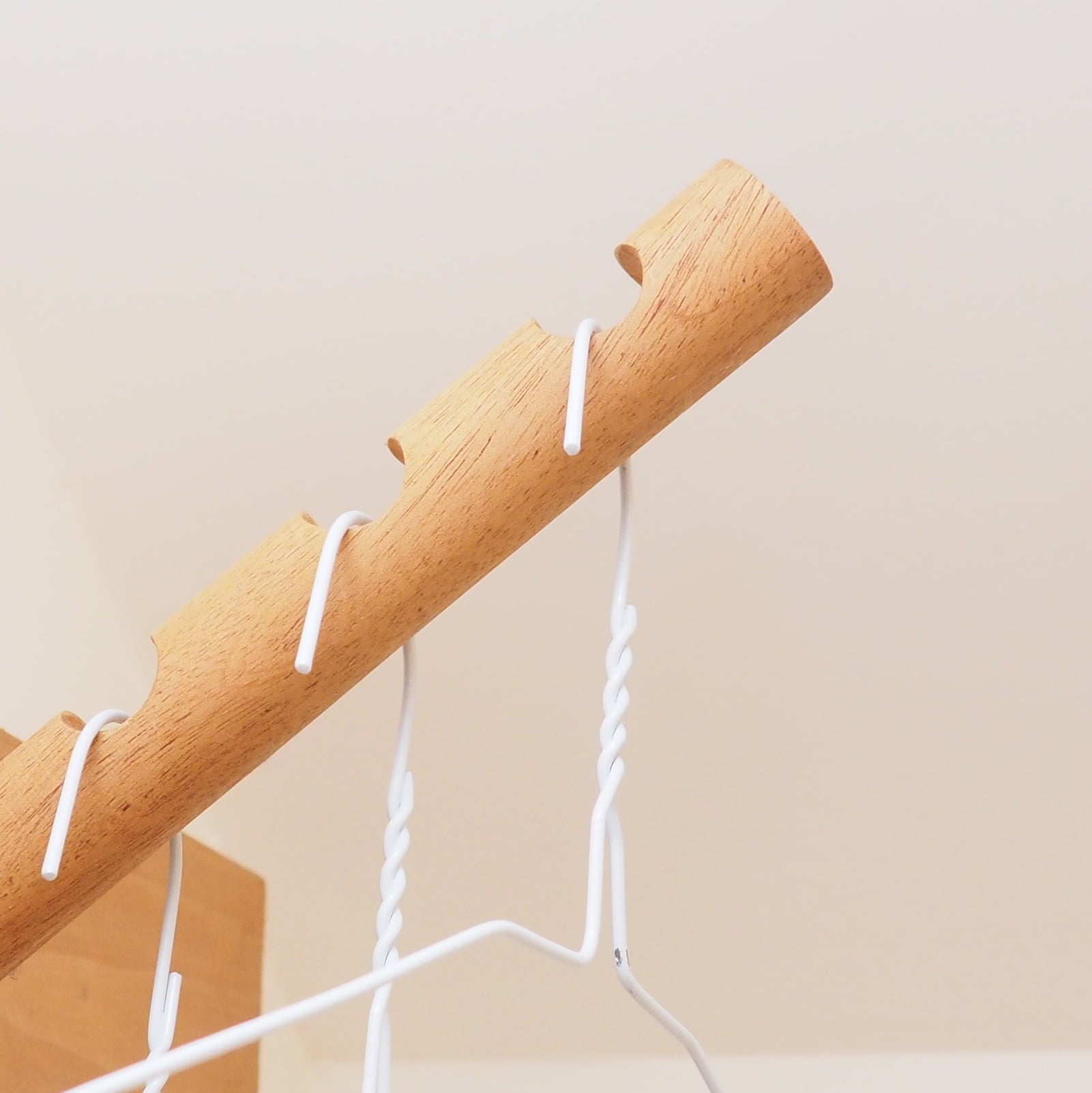 Wall Mounted Wooden Clothes Rack- Horizontal
