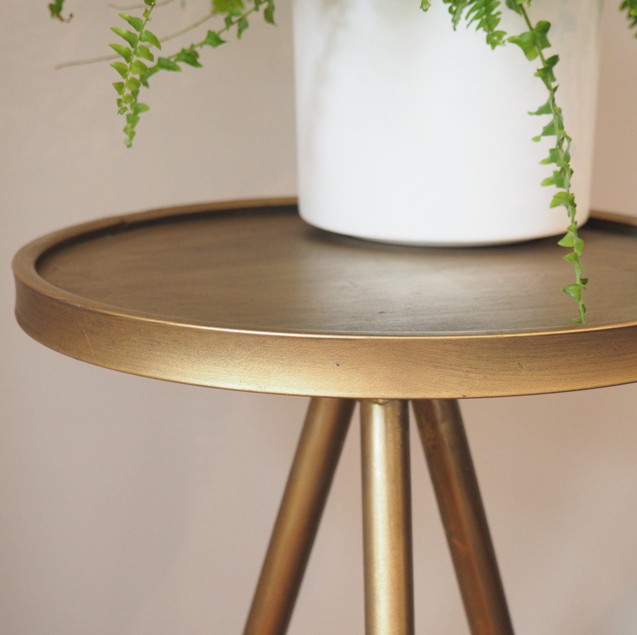 Metal Plant Stand Antique Gold