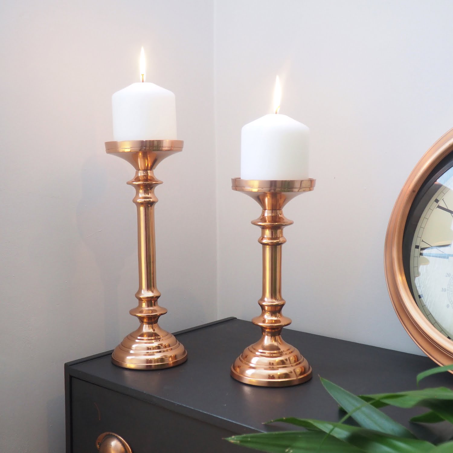 rose gold candle holder