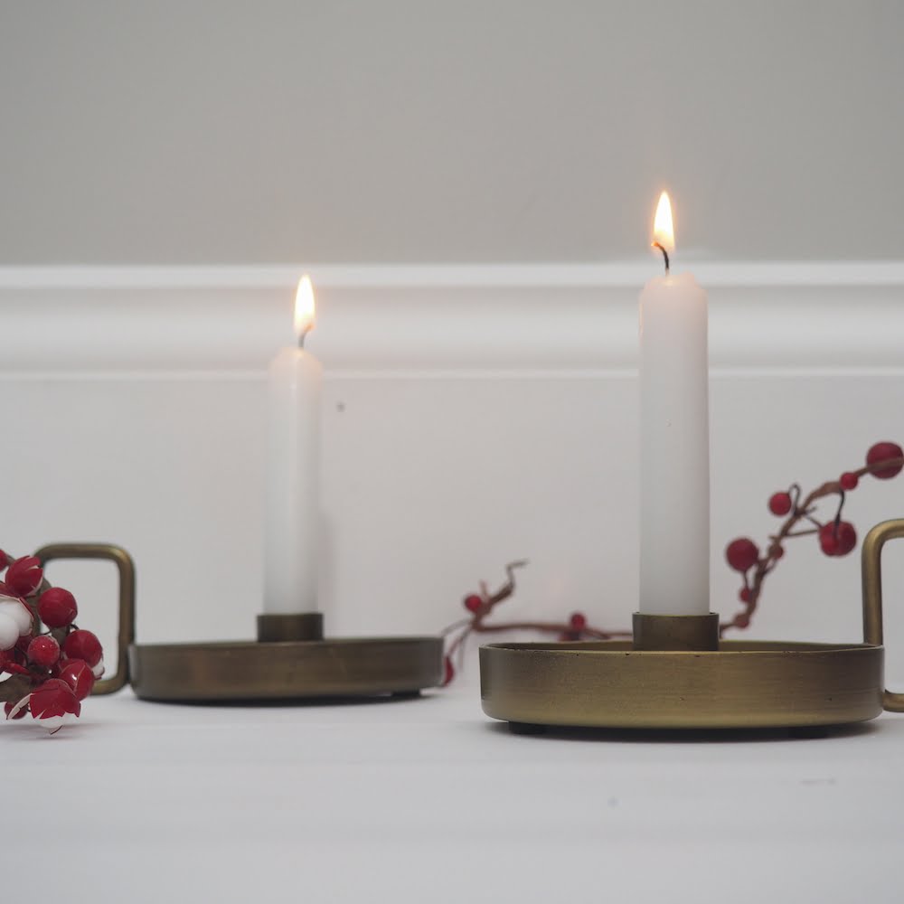 Small brass candle holder