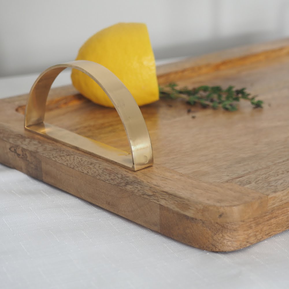 Wooden serving tray