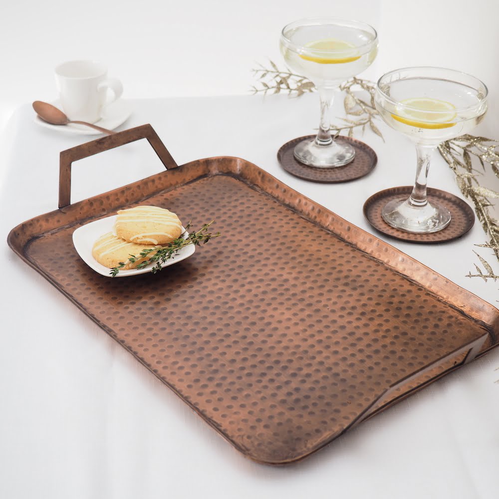 Antique Copper Serving Tray