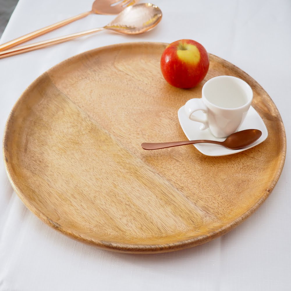 Round tray wood