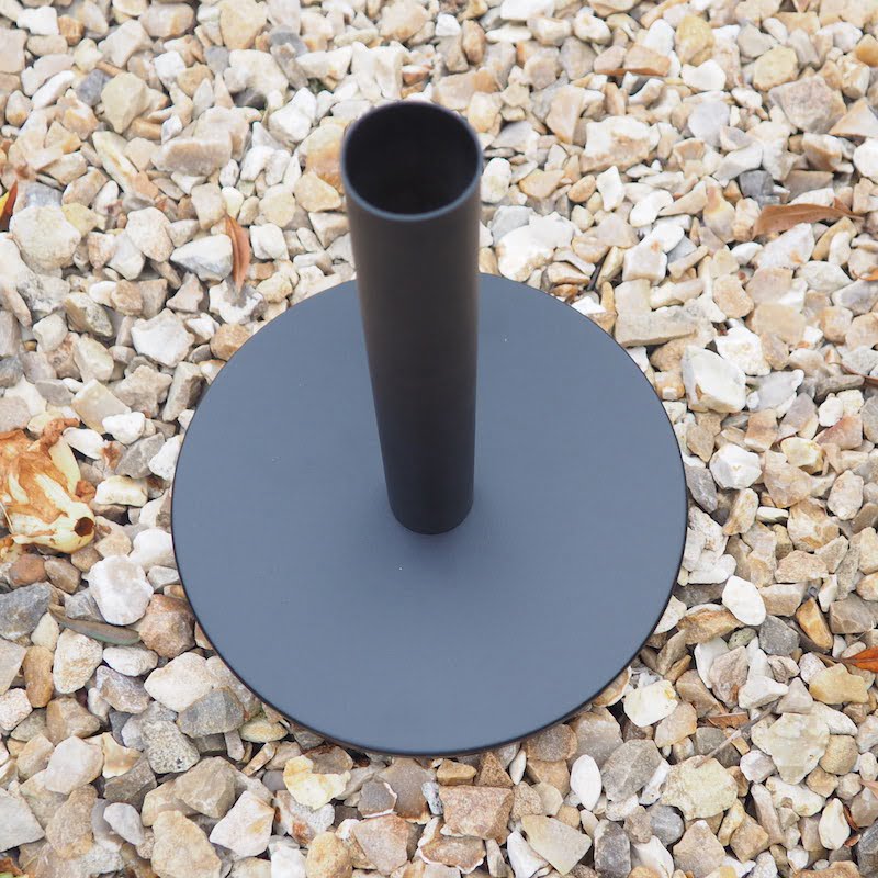 Black metal oil torch base