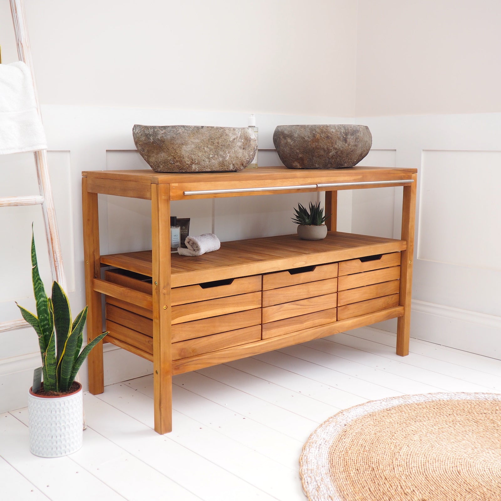 bathroom vanity unit large in bathroom
