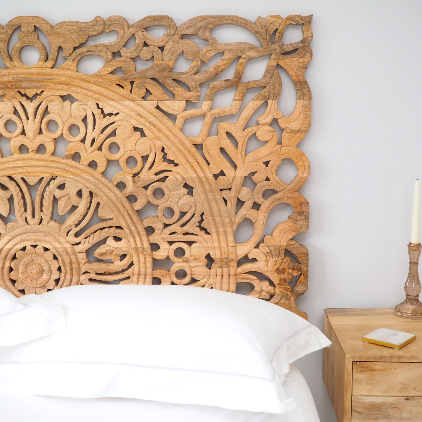 Carved Wooden Headboard