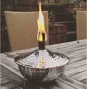 Small silver oil lamps burner