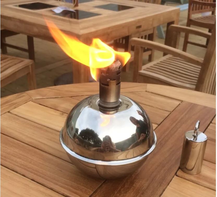 Small silver oil lamp