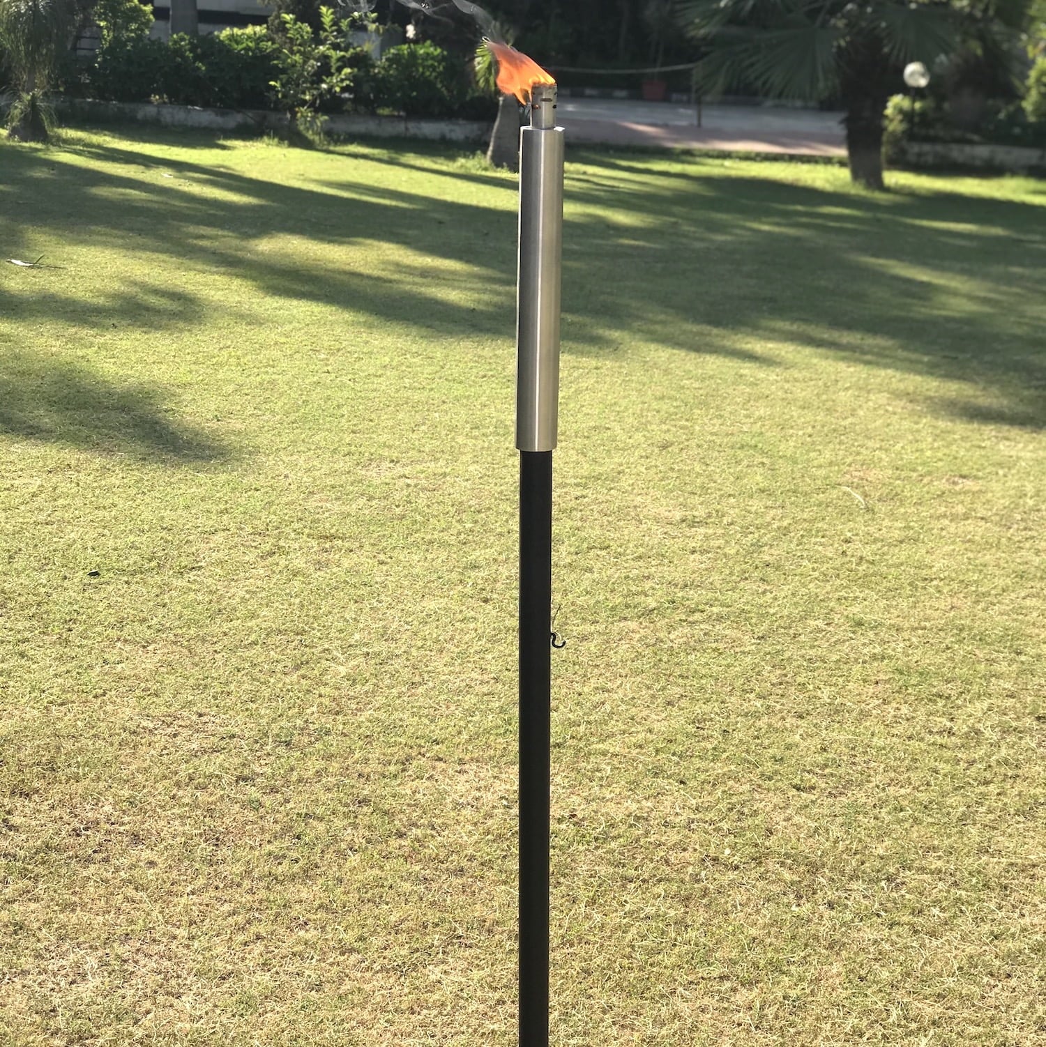 Tall outdoor oil torch