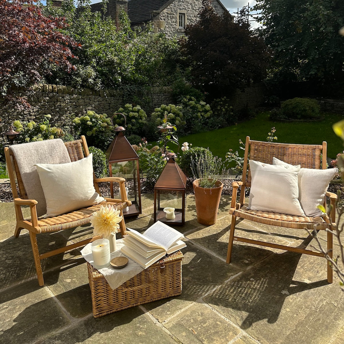 Natural Rattan Garden Arm Chair