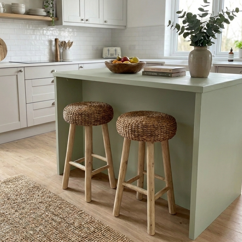 Rustic Bar Stool Round - Provence