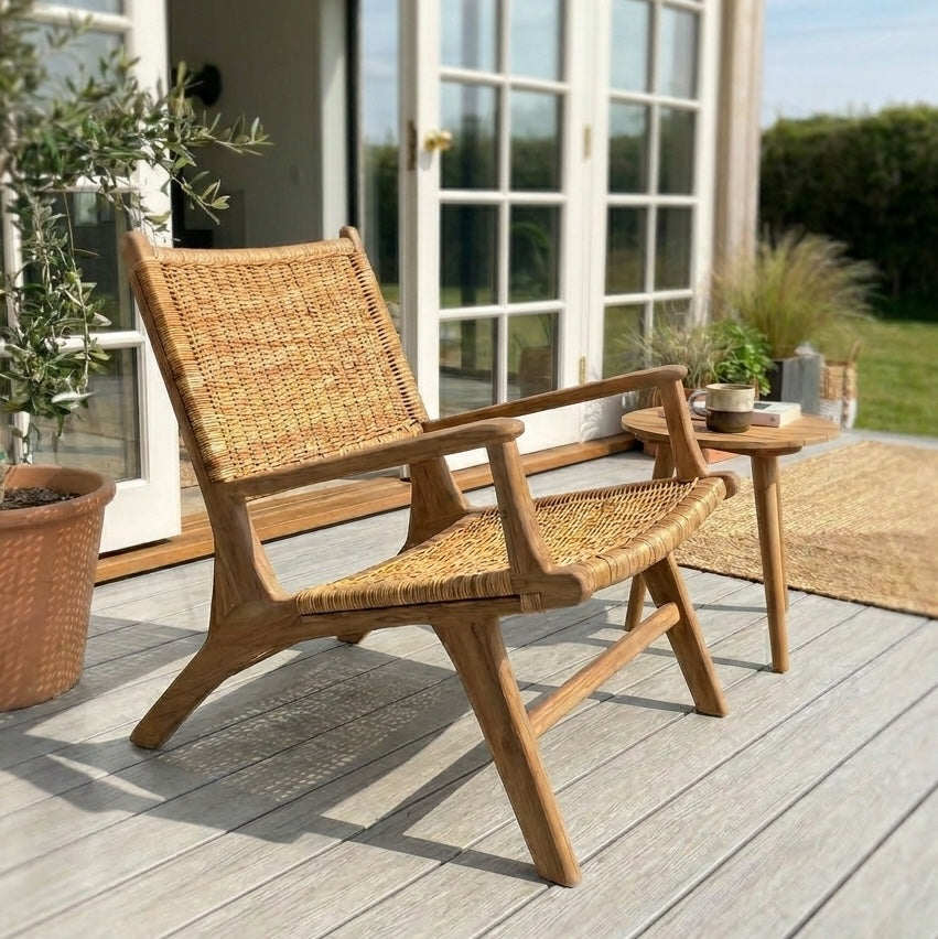 Classic Rattan/Wicker Arm Chair Fully Assembled