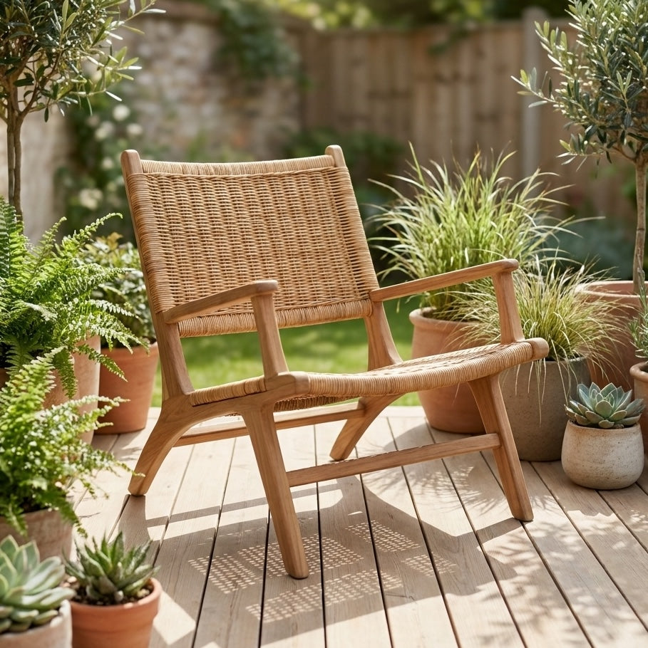 Classic Rattan/Wicker Arm Chair Fully Assembled