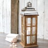 Tall phone box candle lantern