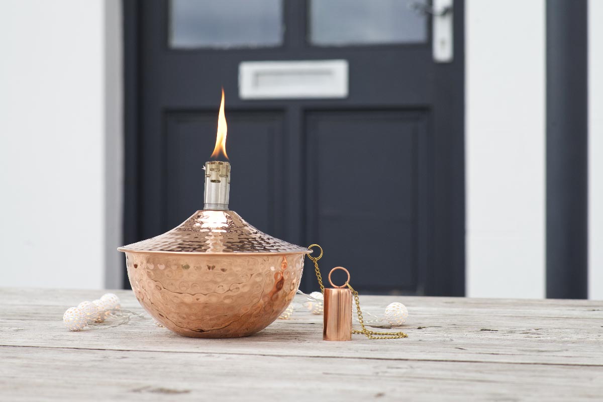 Garden Oil Lamp ROMA COPPER ZaZa Homes