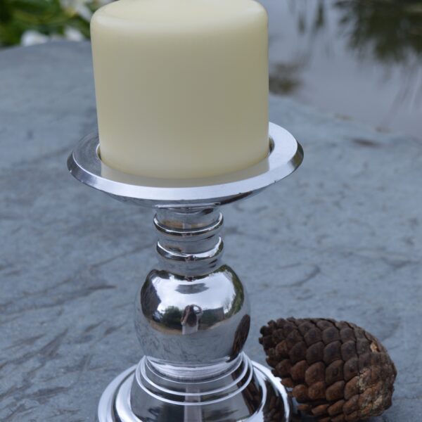 Silver Pillar Candle Holders Silver Pillar Candlesticks Za Za Homes
