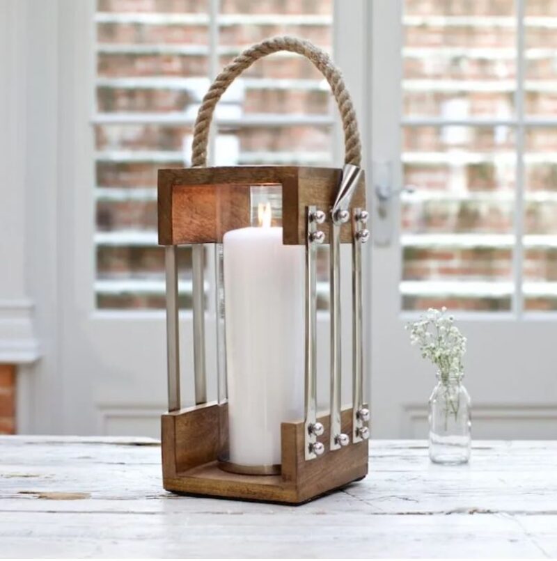Small indoor candle lantern nautical themed