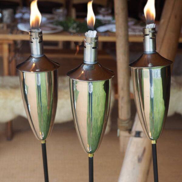 Silver garden oil torch