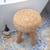 Wooden bathroom stool