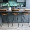 Industrial Bar Stool with Backrest