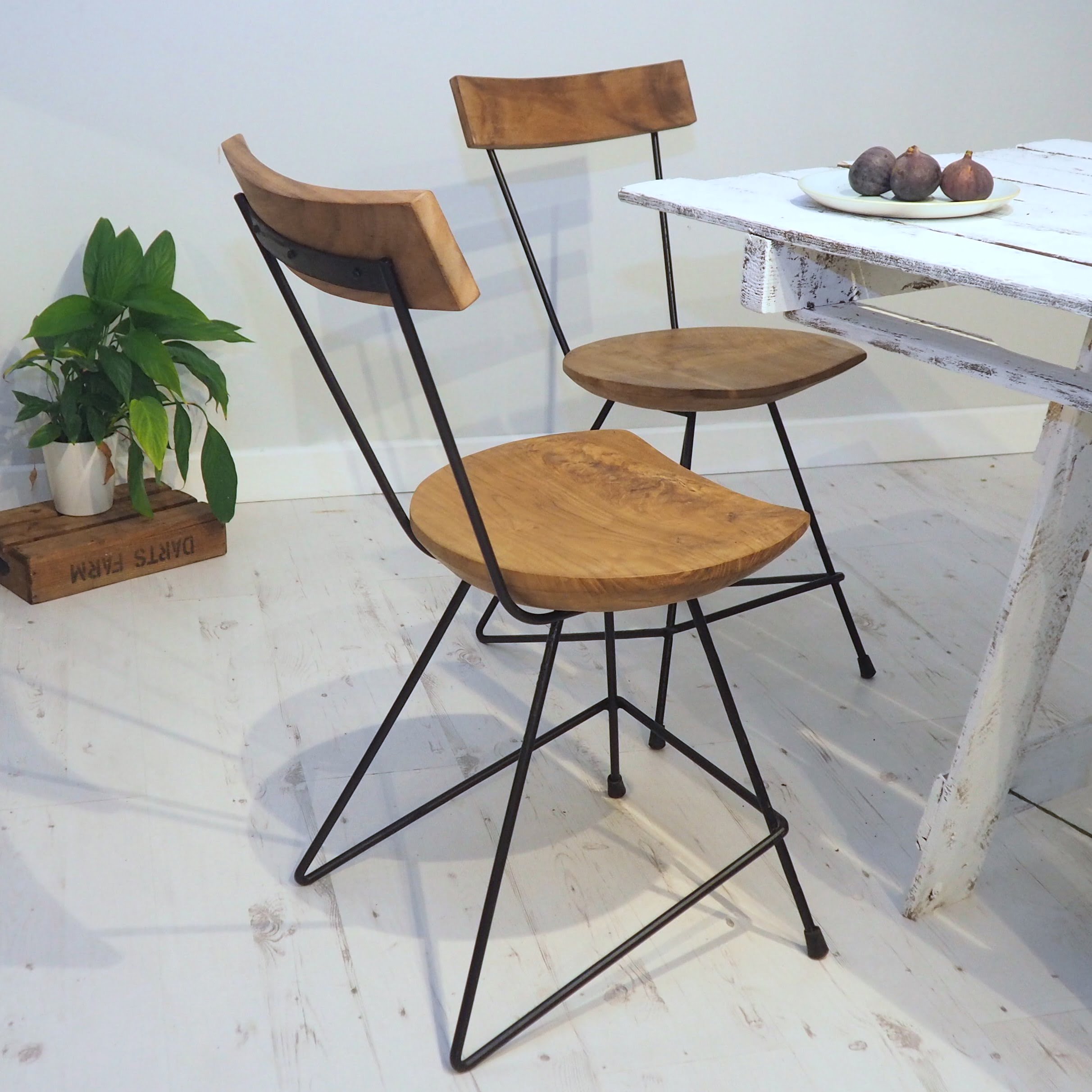Industrial Wood Kitchen Chair ZaZa Homes
