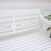 White bench close up