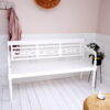 Bordeaux white bench with plant