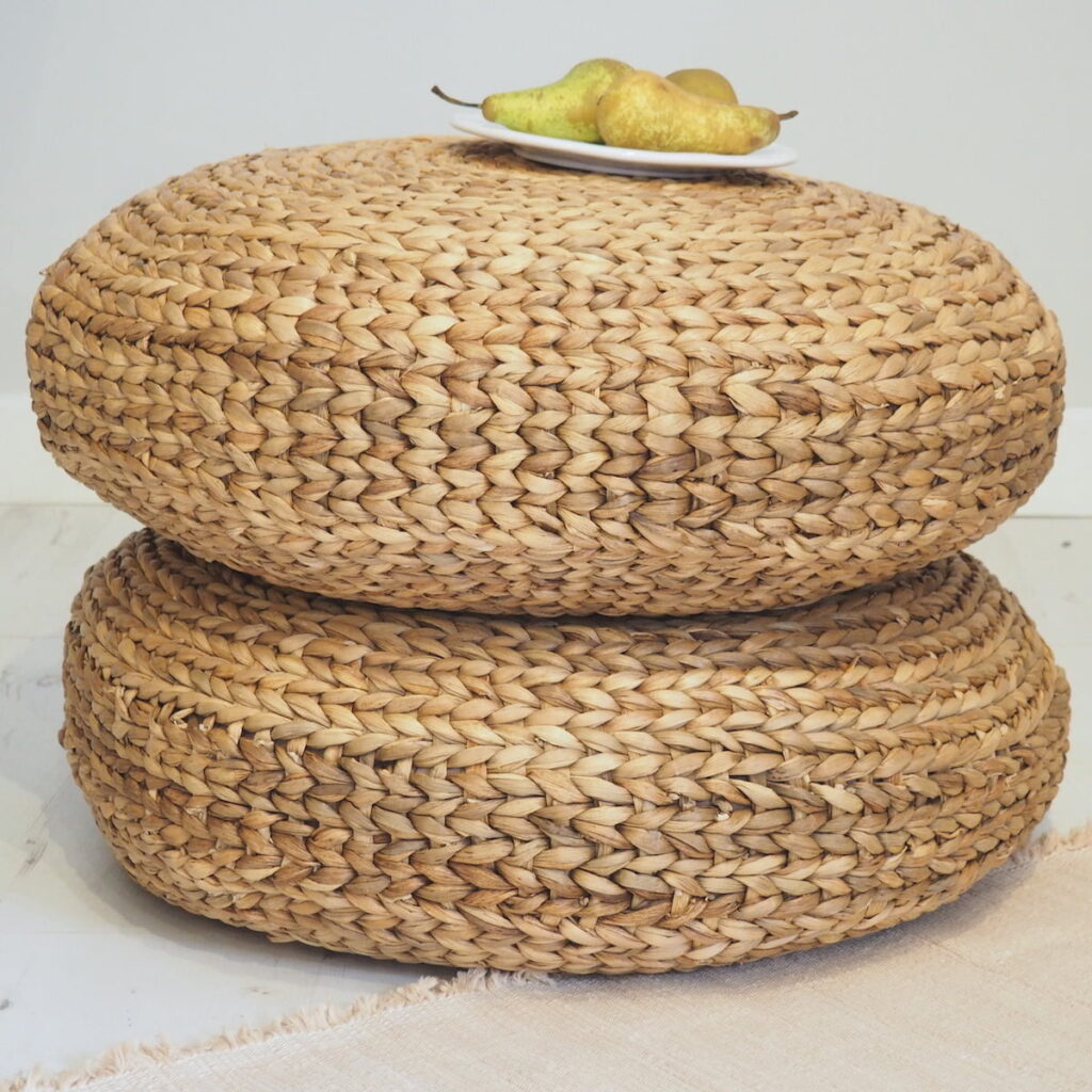 Wicker Jute Pouffe Outdoor Jute Pouf Za Za Homes