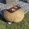 Outdoor round pouffes